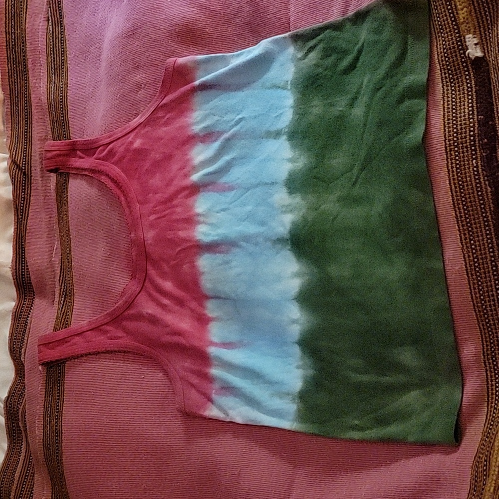 Urban outfitters cropped tie-dyed tank top